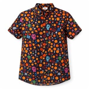 RSVLTS Disney Pixar Coco Kunuflex Shirt Boys Sz Large "La Ofrenda" Short Sleeve